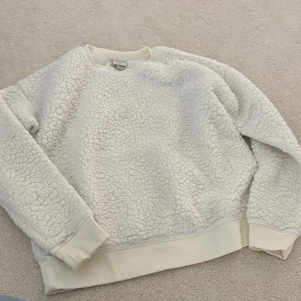 Cozy White Sherpa Sweater